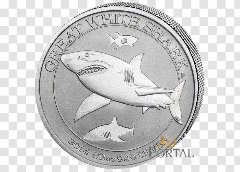 Perth Mint Great White Shark Silver Coin - Australia Transparent PNG