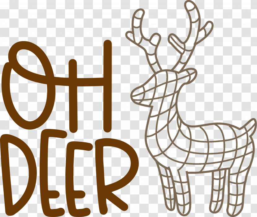 OH Deer Rudolph Christmas Transparent PNG