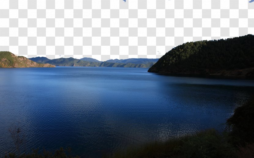 Loch Water Resources Inlet Sky Wallpaper - Lugu Lake Two Transparent PNG