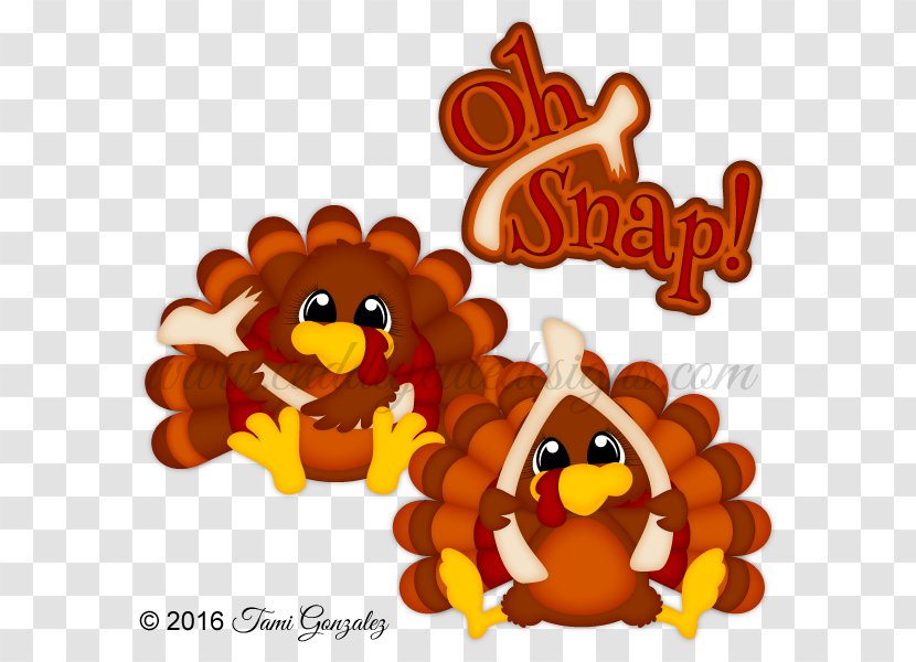 Thanksgiving Holiday Turkey Meat Clip Art - Orange - Oh Snap Transparent PNG