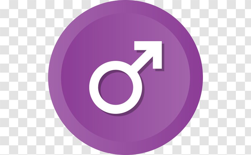 Gender Symbol Male Man - Purple Transparent PNG