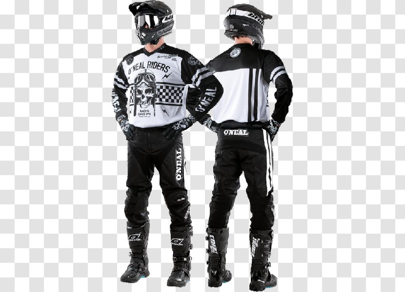 Black And White Outerwear Uniform Jacket - Motocross Race Promotion Transparent PNG