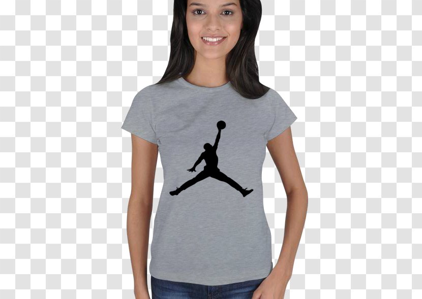 T-shirt Jumpman Sleeve Air Jordan Clothing - Shoulder Transparent PNG