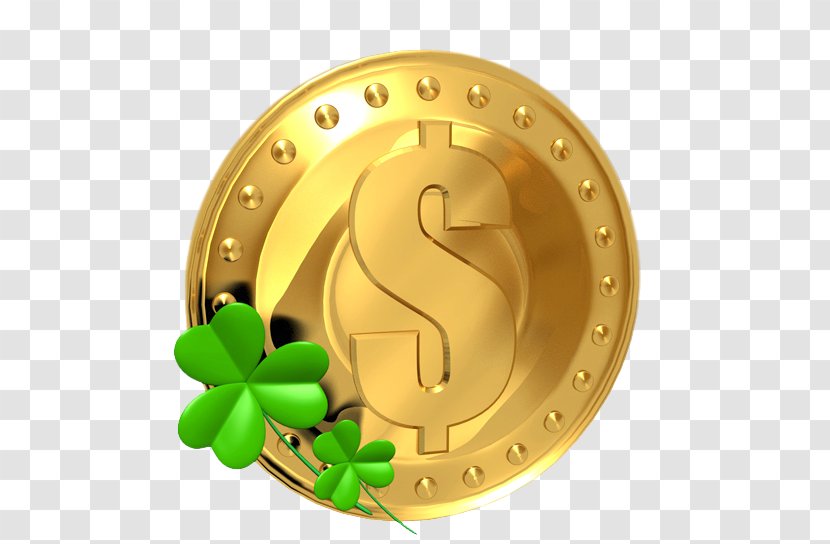 Saint Patrick's Day Gold Coin Shamrock Clip Art Transparent PNG