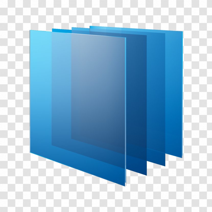 Display Device Rectangle - Blue - Angle Transparent PNG