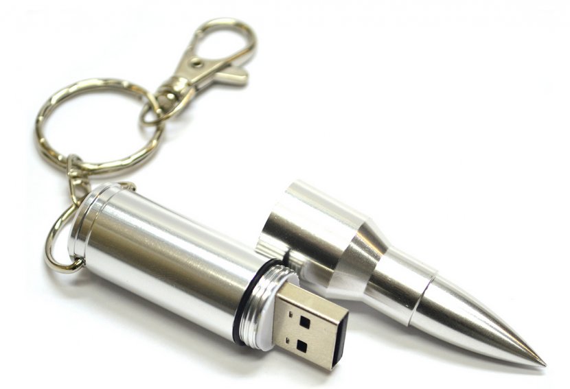 USB Flash Drives Bullet 7.62 Mm Caliber Cartridge - Firearm - Usb Transparent PNG
