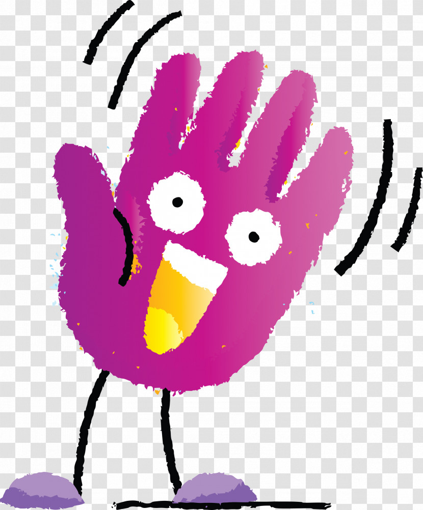 Cartoon Character Beak Pink M Line Transparent PNG