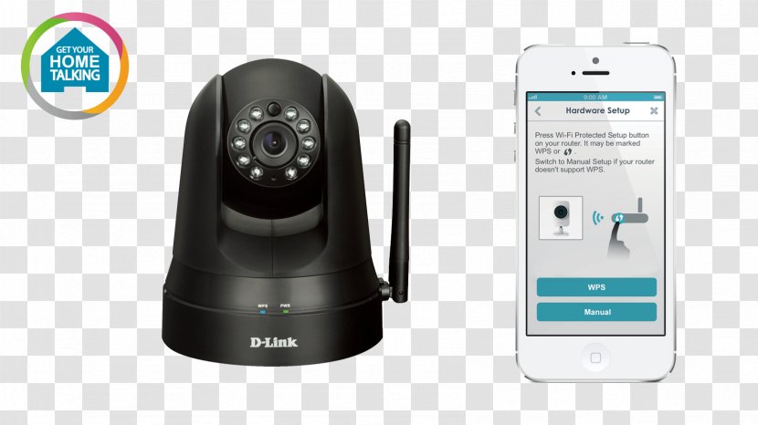 D-Link DCS-7000L Wireless Security Camera Pan–tilt–zoom Transparent PNG