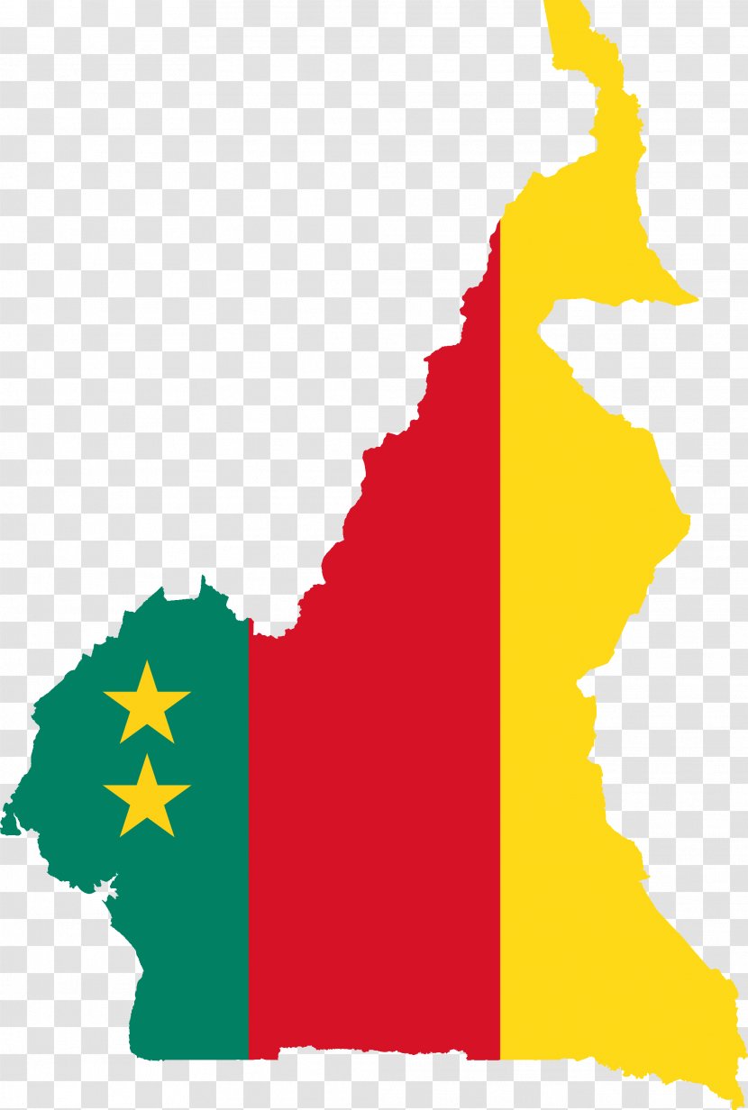 Flag Of Cameroon Blank Map - Logo Transparent PNG