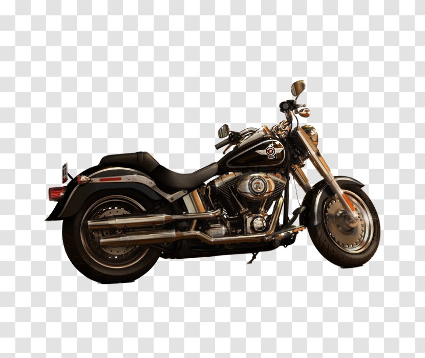 Car Harley-Davidson FLSTF Fat Boy Softail Motorcycle - Harleydavidson Super Glide Transparent PNG