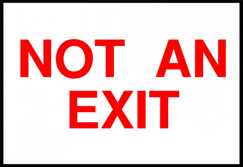 Exit Sign Sticker Emergency Adhesive Tape Plastic - Printing - Signs Pictures Transparent PNG