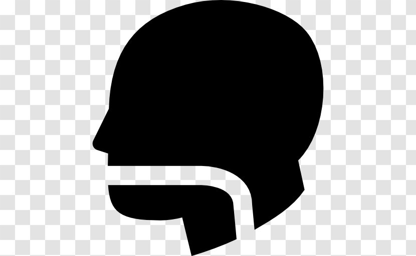 Human Mouth Head - Black - Bald Transparent PNG