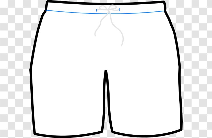White Trunks Underpants Shorts Clip Art - Cartoon - Dress Pants Cliparts Transparent PNG
