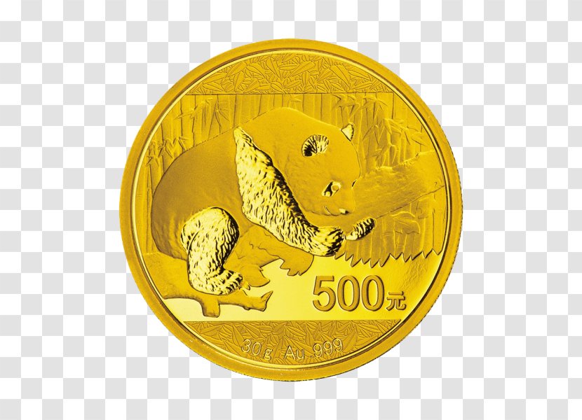 Giant Panda Chinese Gold Bullion Coin Silver Transparent PNG