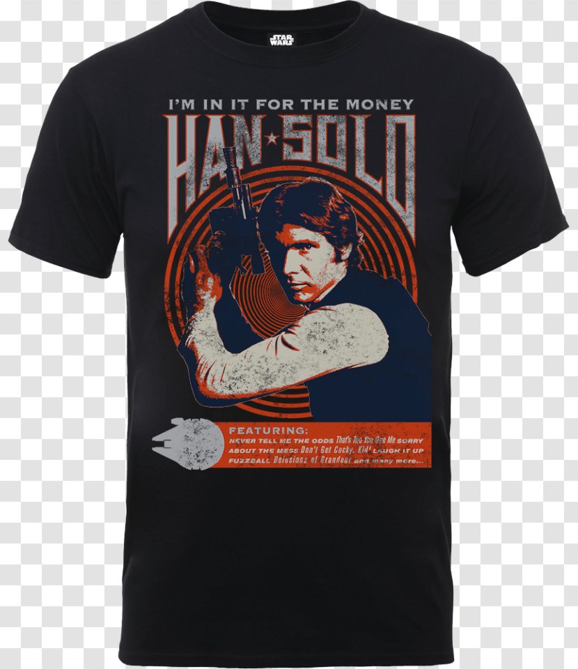 T-shirt Han Solo Clothing Leia Organa Zavvi - Active Shirt Transparent PNG