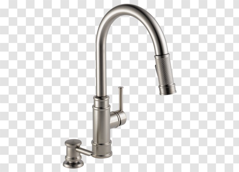 Faucet Handles & Controls Delta Allentown Single-Handle Pull-Out Sprayer Kitchen With Soap Dispenser Sink - Bathtub Accessory Transparent PNG