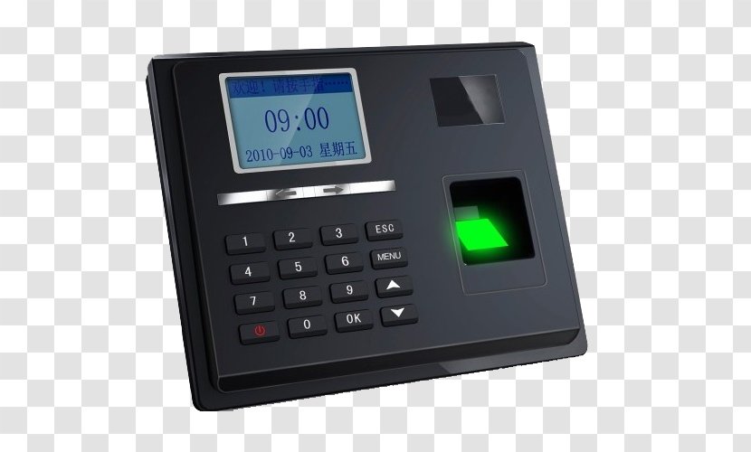 Biometrics Fingerprint Electronics Time And Attendance Access Control - Electronic Instrument Transparent PNG