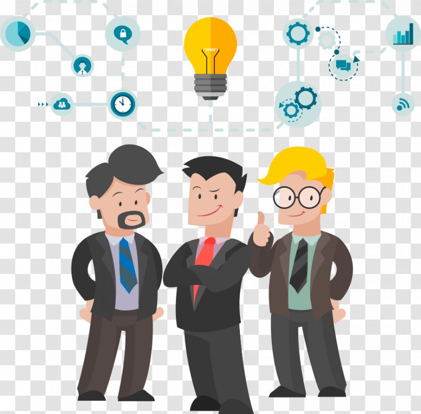 Businessperson Management - Business Consultant - Vector People And Light Bulb Transparent PNG
