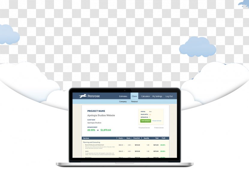 Laptop Software Information E-commerce IT Service Management - Notebooks Clouds Background Pattern Transparent PNG