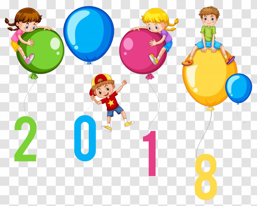 Child New Year's Day Desktop Wallpaper Clip Art - Human Behavior - 2018 Transparent PNG