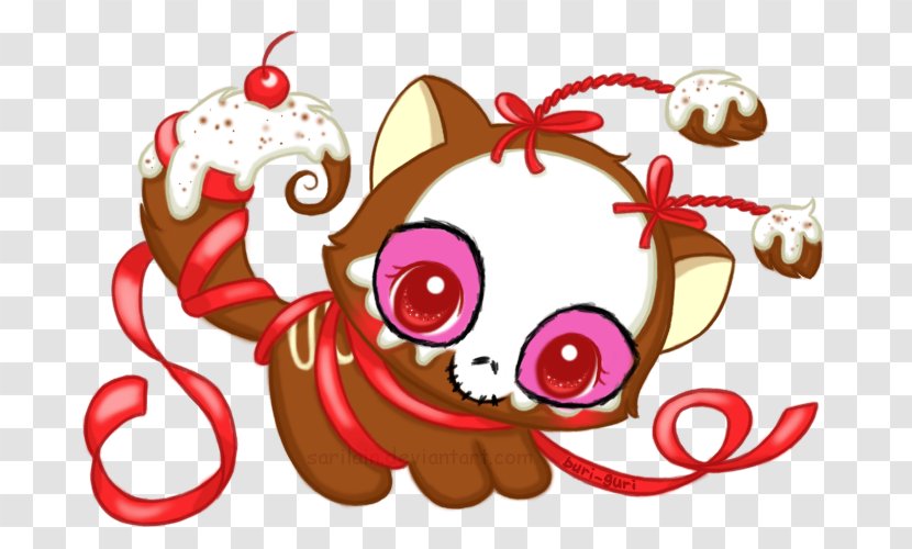 Christmas Ornament Food Cartoon Clip Art - Flower - Ribbon Transparent PNG