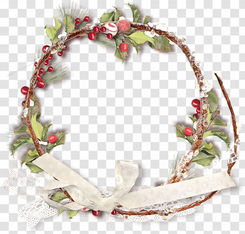 Christmas Decoration Cartoon - Wreath - Interior Design Flower Transparent PNG