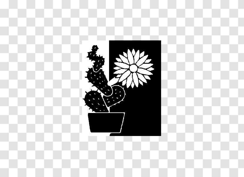 Black & White - Flowering Plant - M Schweizerische Kakteen-Gesellschaft Font CactusBern Insignia Transparent PNG