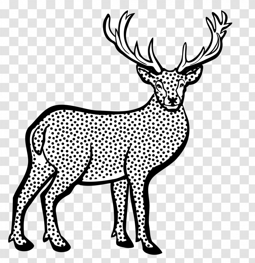White-tailed Deer Line Art Antelope Clip - Tree Transparent PNG