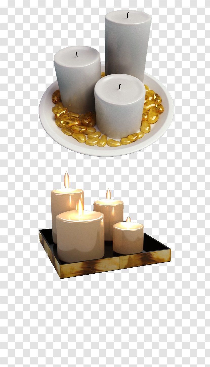 Candle Download Icon - Tableware - White Soybeans Material Free To Pull Transparent PNG