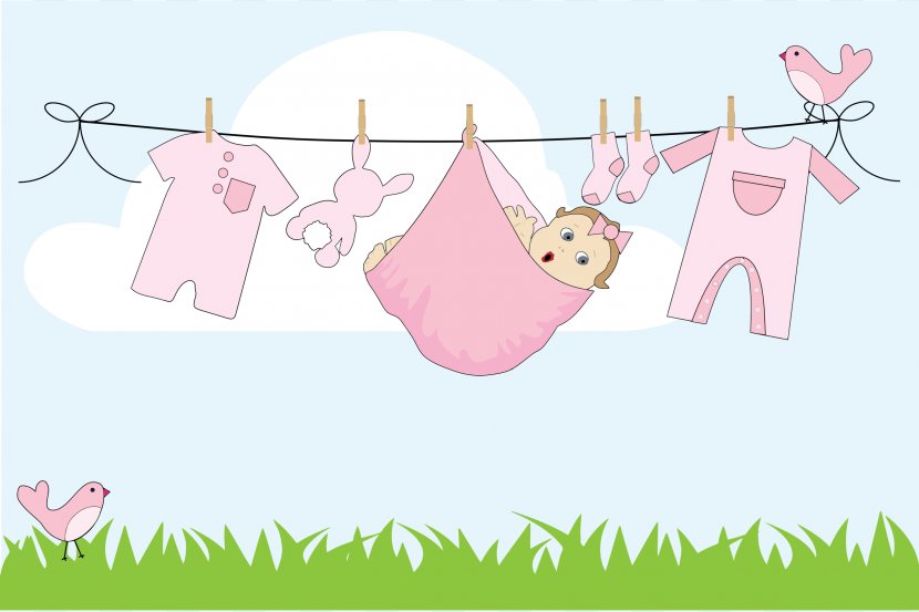 T-shirt Infant Clothing Clothes Line Clip Art - Flower - Babu Clothesline Cliparts Transparent PNG