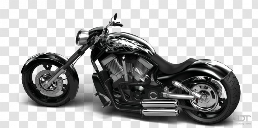 Cruiser Motorcycle Accessories Car Exhaust System Automotive Design - Black And White Transparent PNG