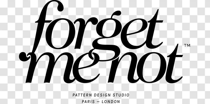 Work Of Art Studio - Text - Forget Me Not Transparent PNG
