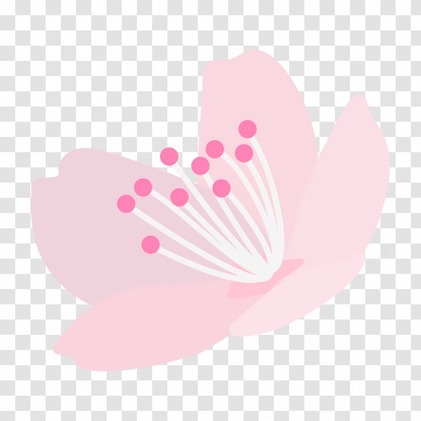 Pink Heart Petal Butterfly Wing - Plant Transparent PNG