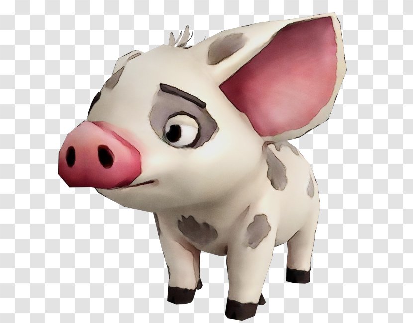 Domestic Pig Cattle Snout Figurine - Animation - Pink Transparent PNG