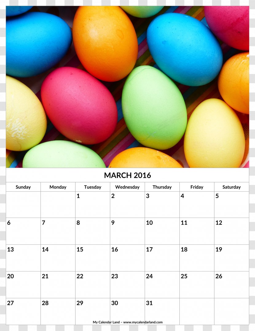 Easter Bunny Egg Calendar April - Year Transparent PNG