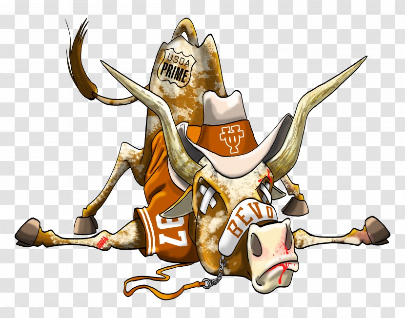 Texas Longhorns Football Cartoon Mascot - Fictional Character - Longhorn Transparent PNG