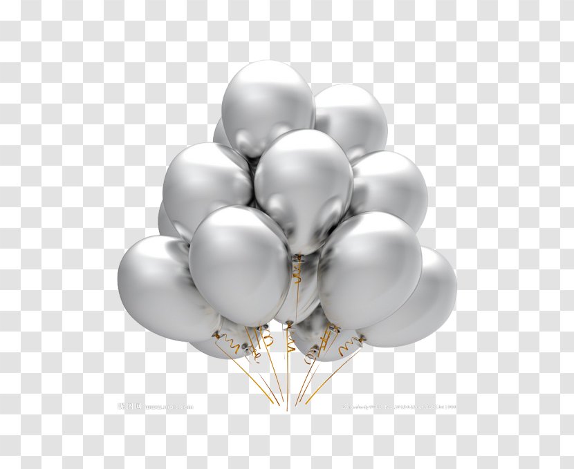 Balloon Party Silver Stock Photography Birthday - Gray Floating Balloons Transparent PNG