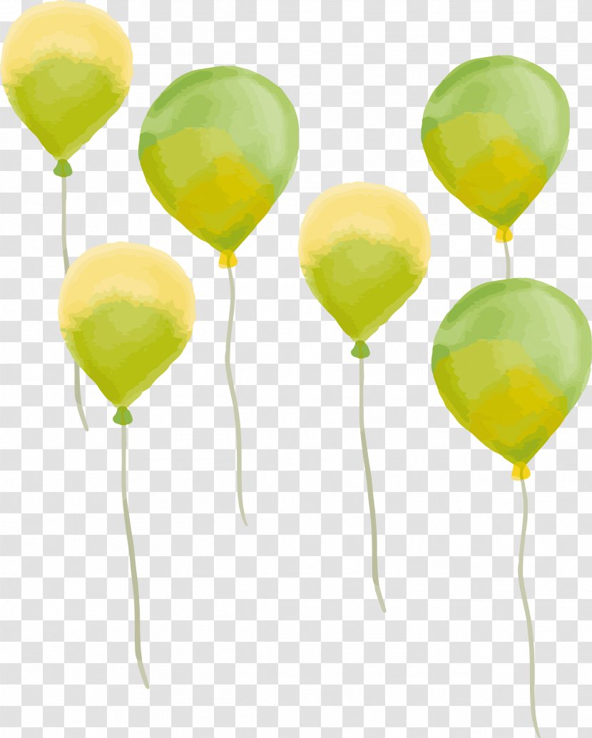 Hot Air Balloon Flight - Yellow - Floating Pattern Transparent PNG