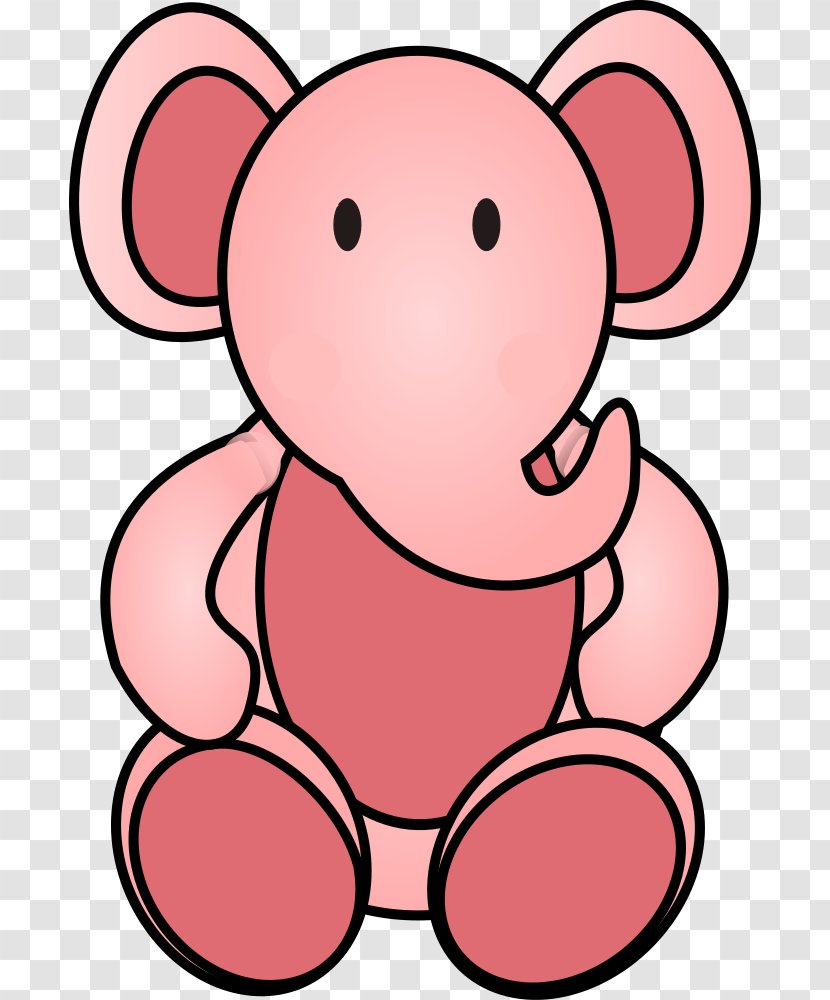 Clip Art Seeing Pink Elephants On Parade - Heart Transparent PNG