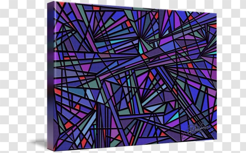 Stained Glass Modern Art Material - Purple Transparent PNG