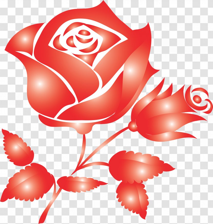 Garden Roses Flower Rosaceae Clip Art - Cut Flowers - Red Rose Decorative Transparent PNG