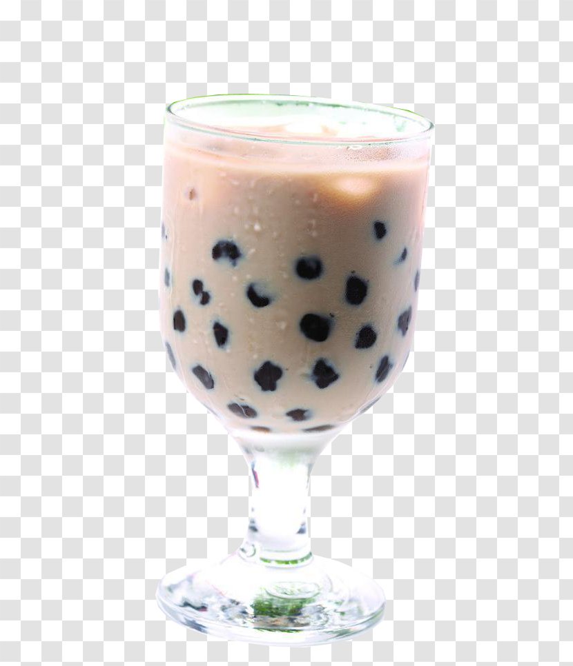 Bubble Tea Iced Milk Coffee - Lemon - Pearl Transparent PNG