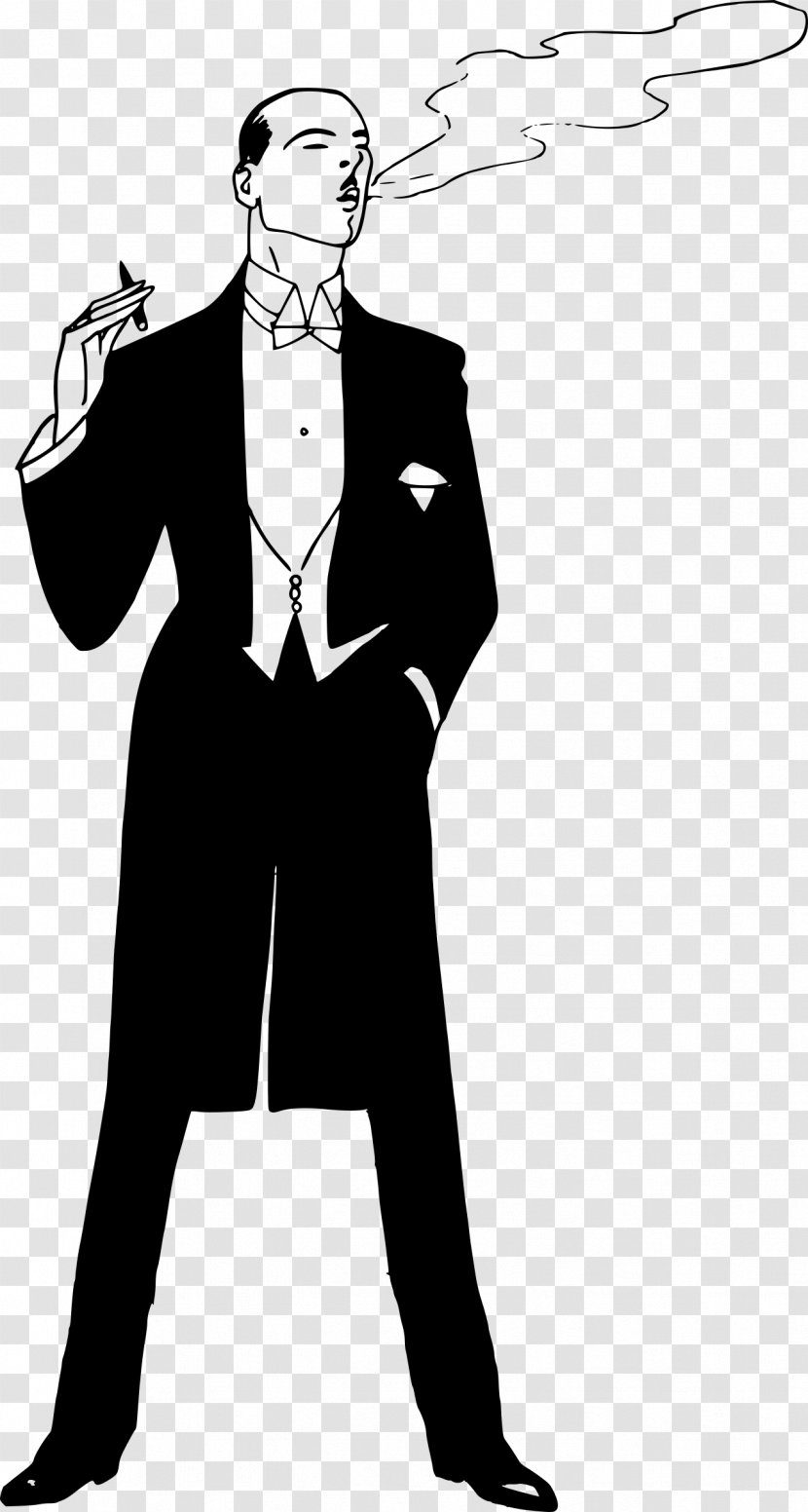 Tuxedo Suit Smoking Clip Art - Man Transparent PNG