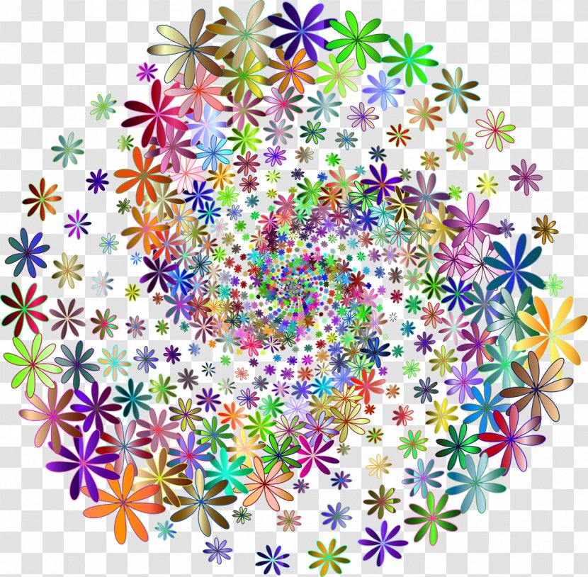 Mosaic Art Tessellation Graphic Design - Floral Transparent PNG