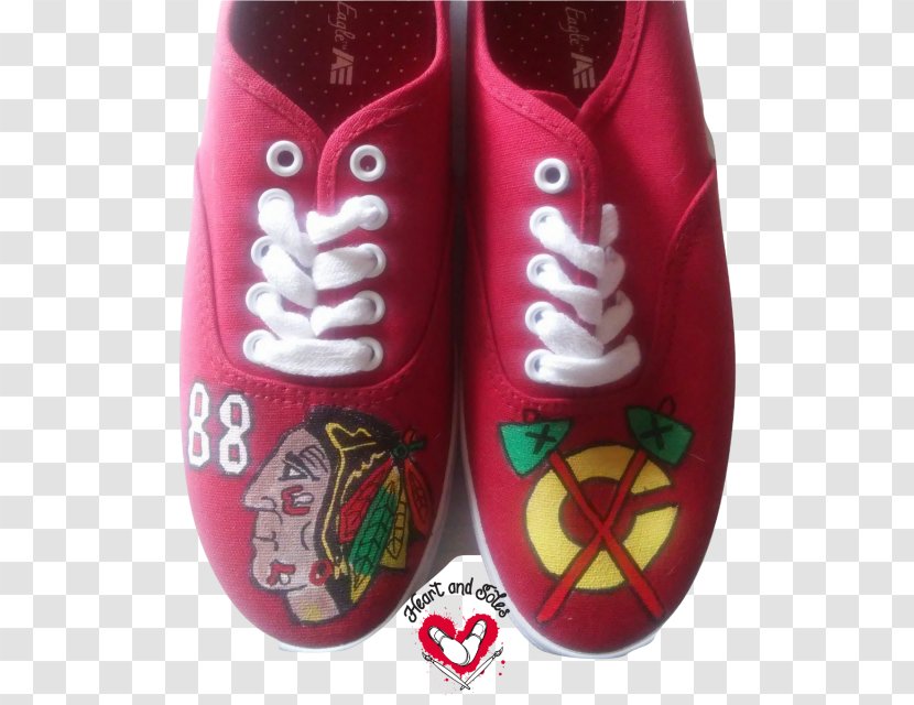 Shoe Chicago Cubs Blackhawks Bears Footwear - Hand Painted Transparent PNG