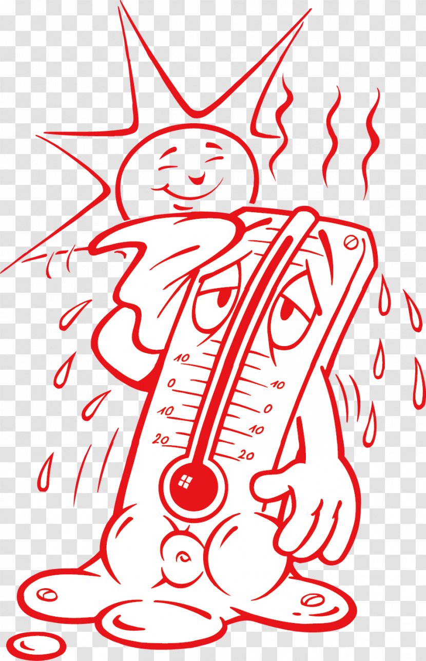 Thermometer Temperature Perspiration Heat - Watercolor - Sweat Transparent PNG