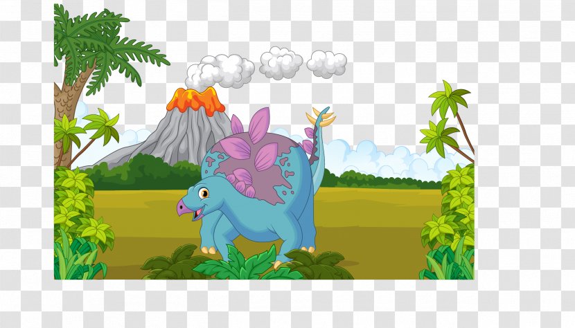 Stegoceras Tyrannosaurus Dinosaur Royalty-free - Grass - Vector Painted Cute Transparent PNG