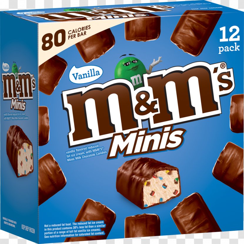 Chocolate Ice Cream Twix Mars Snackfood M&M's Minis Milk Candies - Praline Transparent PNG
