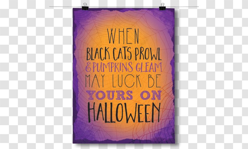 Poster Cat Purple Black Font Transparent PNG