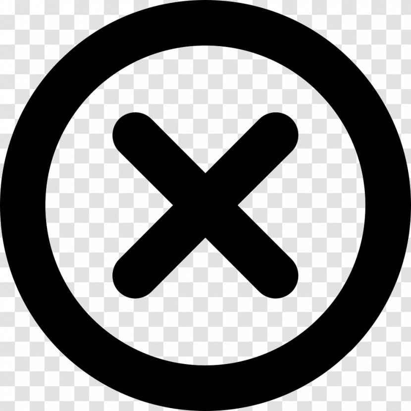 X Mark Red Symbol Clip Art - Delete Button Transparent PNG